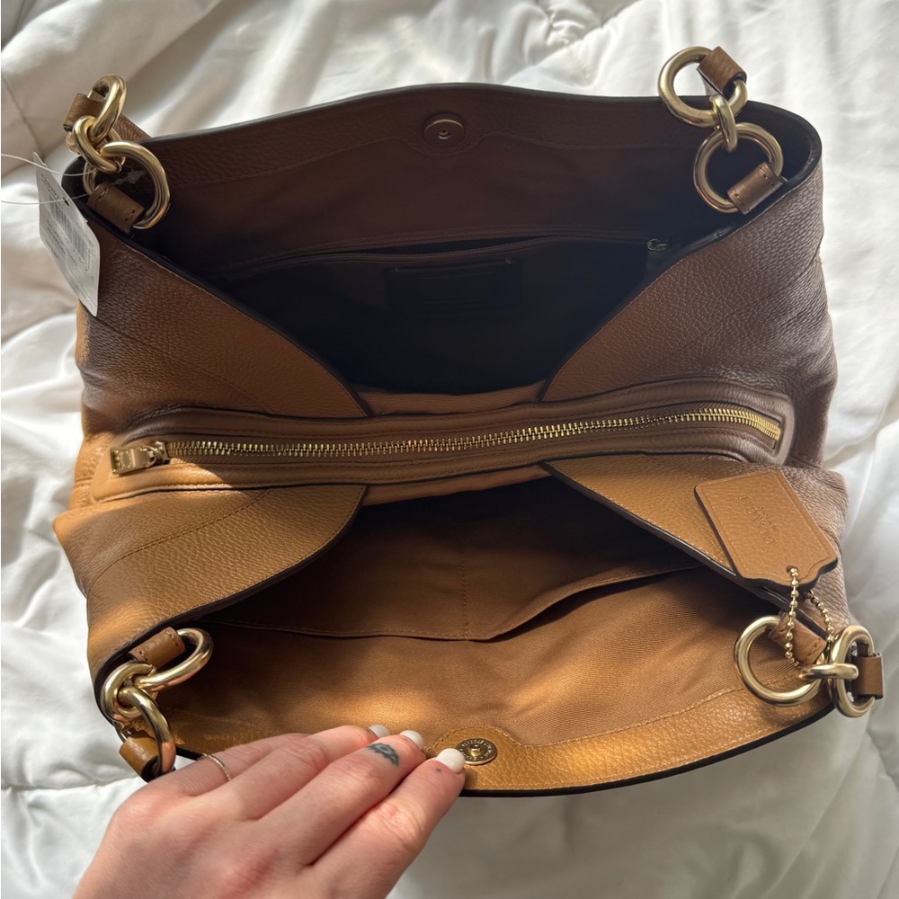 Coach Brown Leather Shoulder Bag - Picture 12 of 12